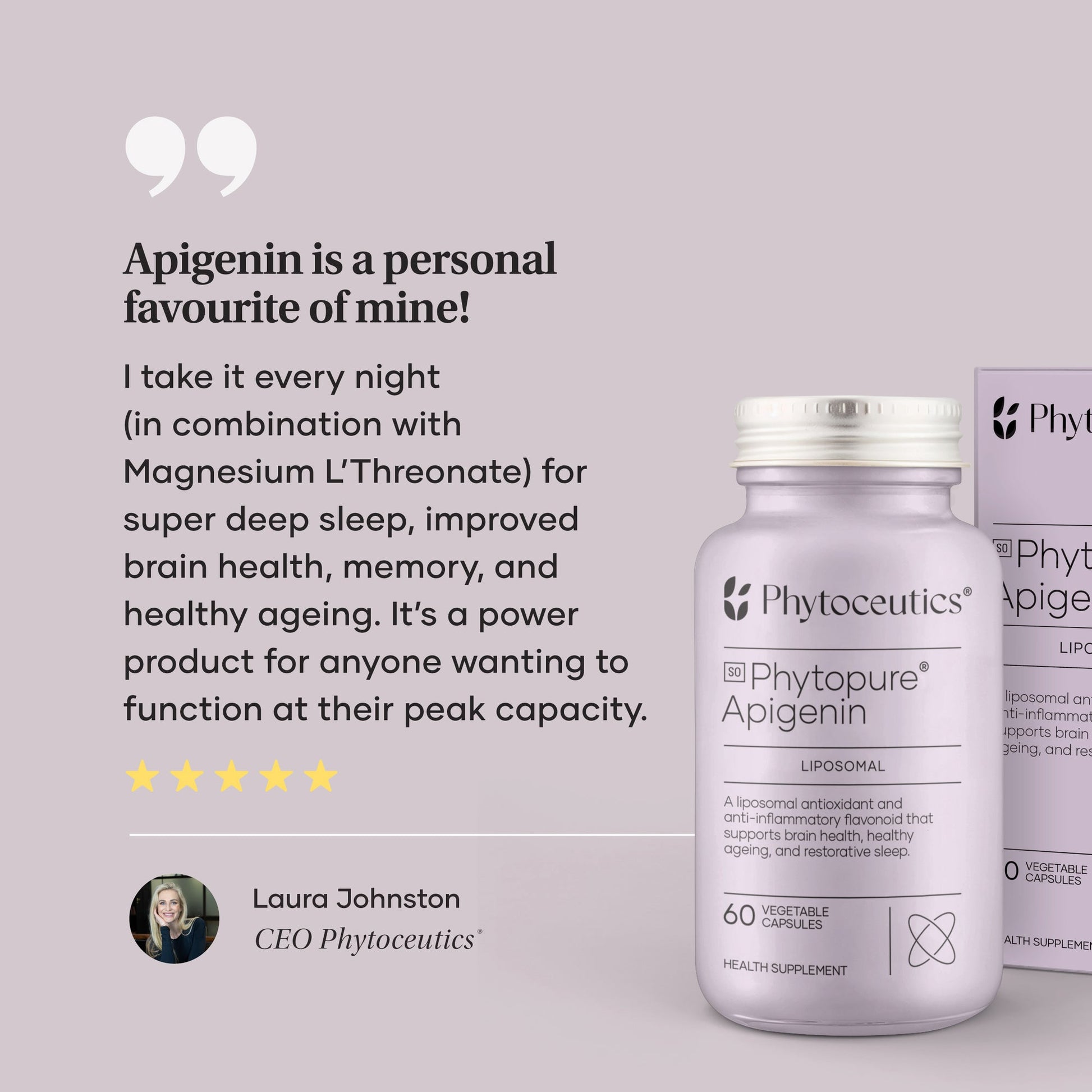 PHYTOCEUTICS - Phytopure® Apigenin - 60 Veg Capsules