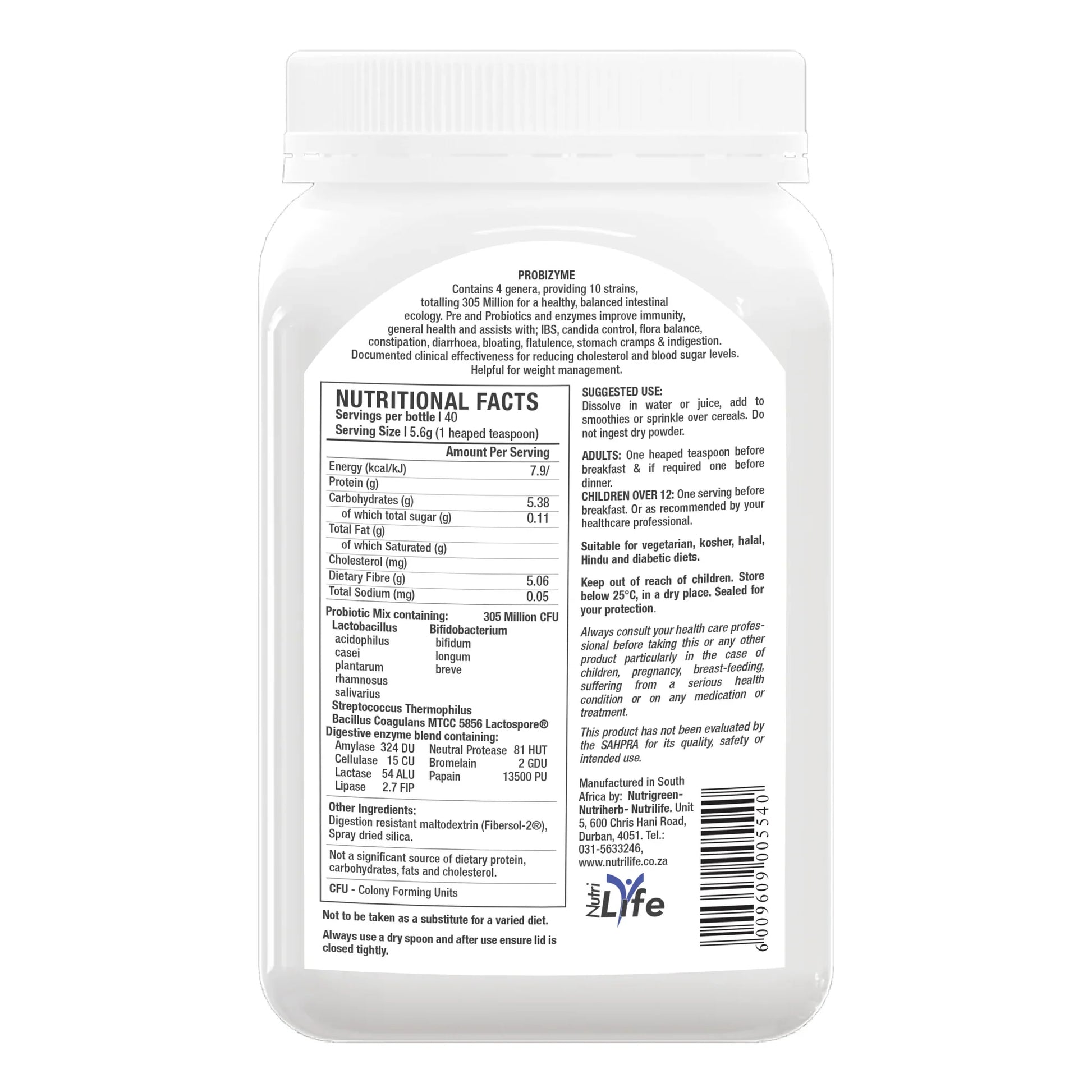 NUTRILIFE - Probizyme 225g | One Life Health