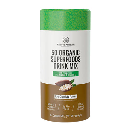 NATURE'S NUTRITION - Raw Chocolate Superfoods Drink Mix 500g | One Life Health