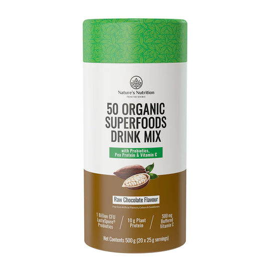 NATURE'S NUTRITION - Raw Chocolate Superfoods Drink Mix 500g | One Life Health
