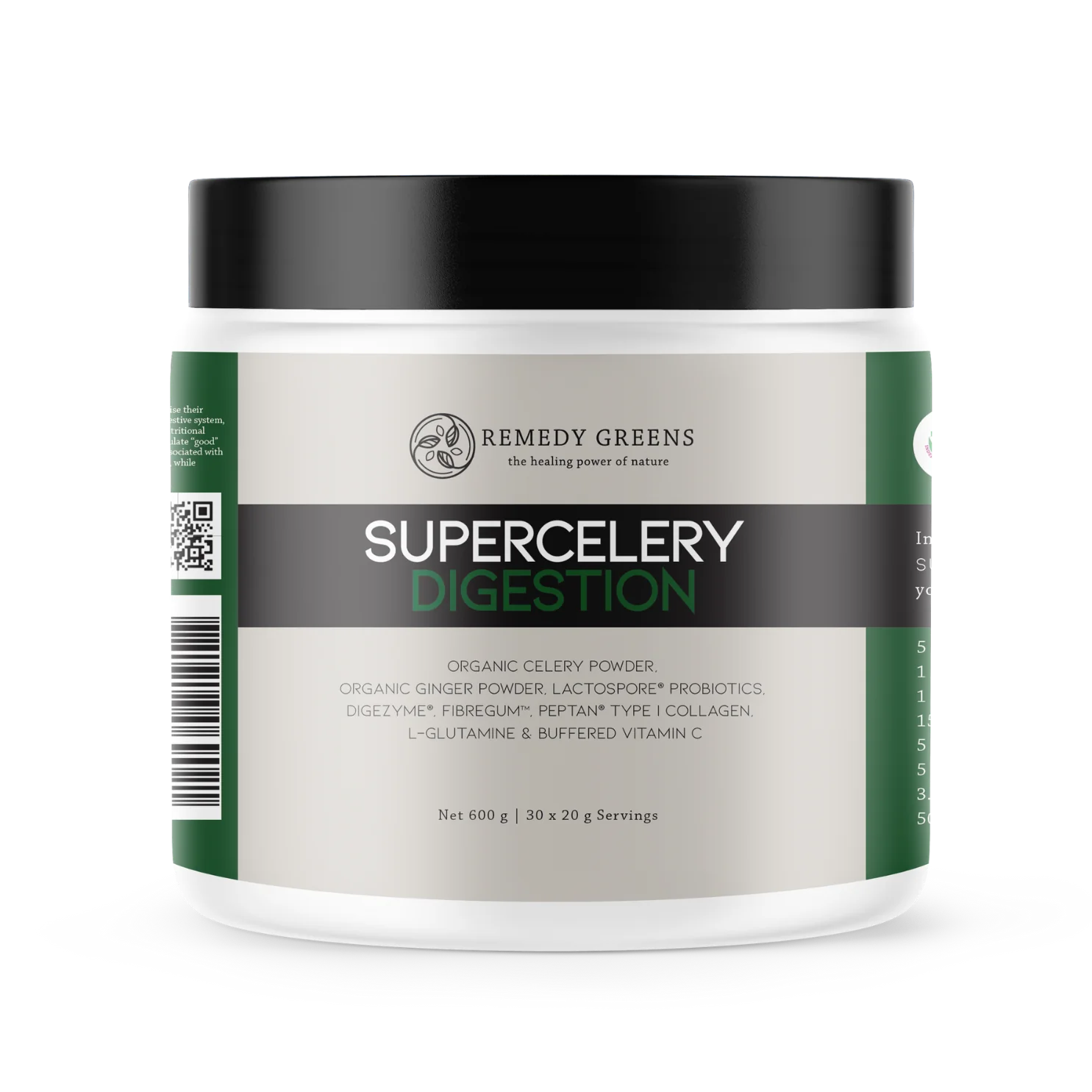 REMEDY GREENS - Supercelery Digestion - 600g | One Life Health