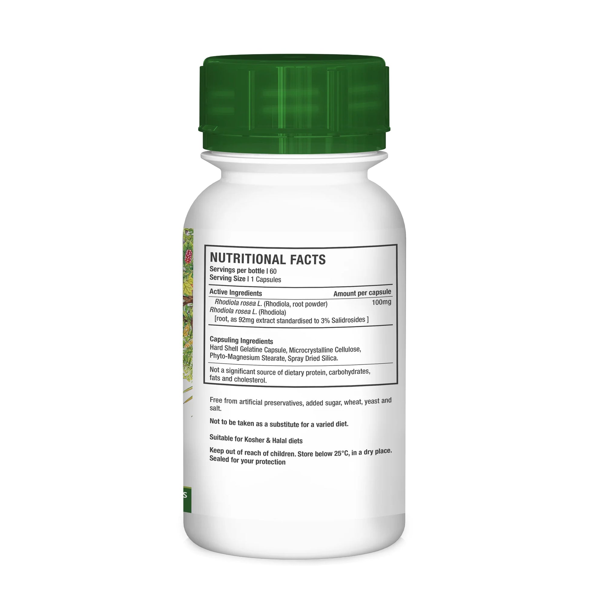 NUTRIHERB - Rhodiola 60 Capsules | One Life Health