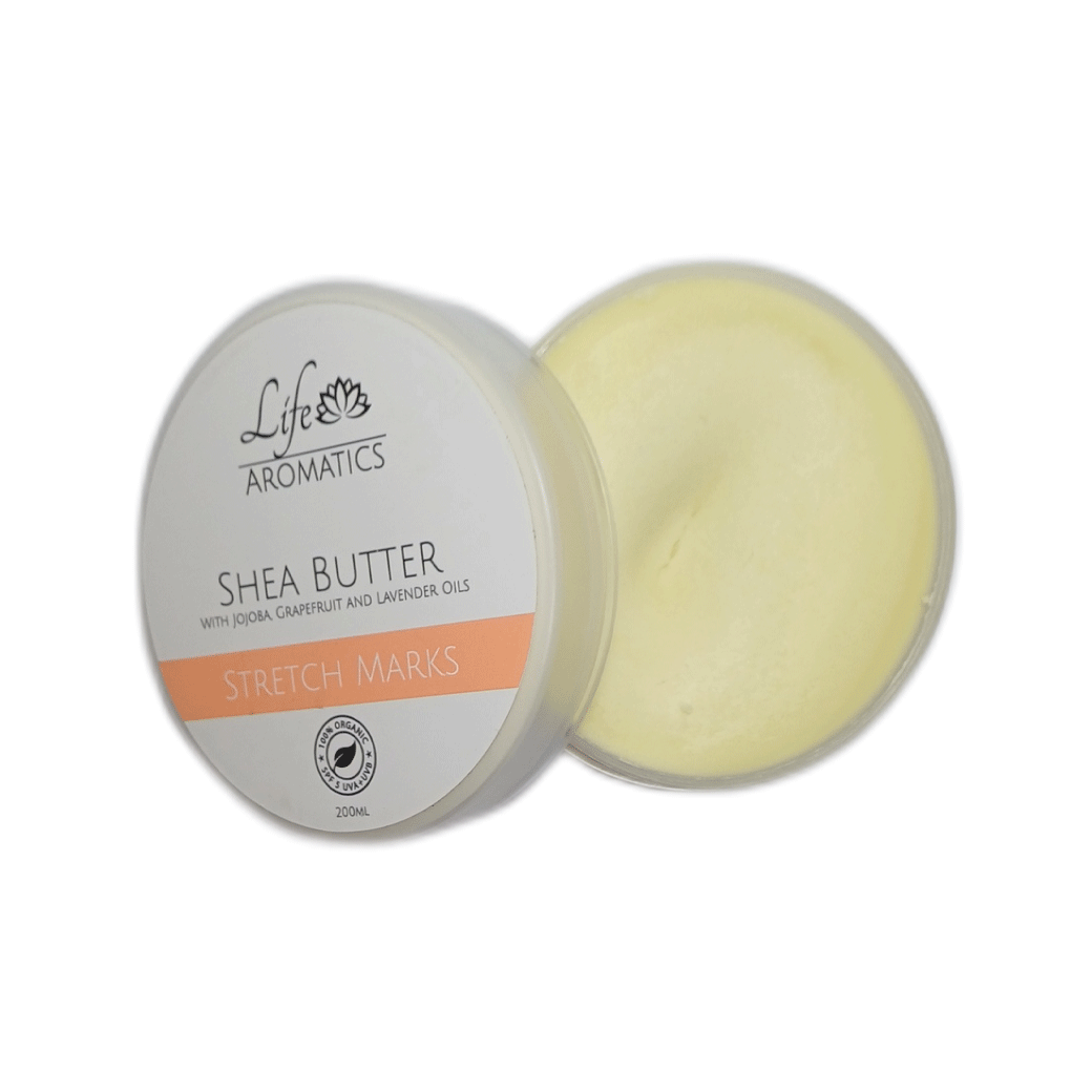 LIFE AROMATICS - Stretch Marks Shea Butter with Grapefruit & Lavender Oil - 200ml | One Life Health