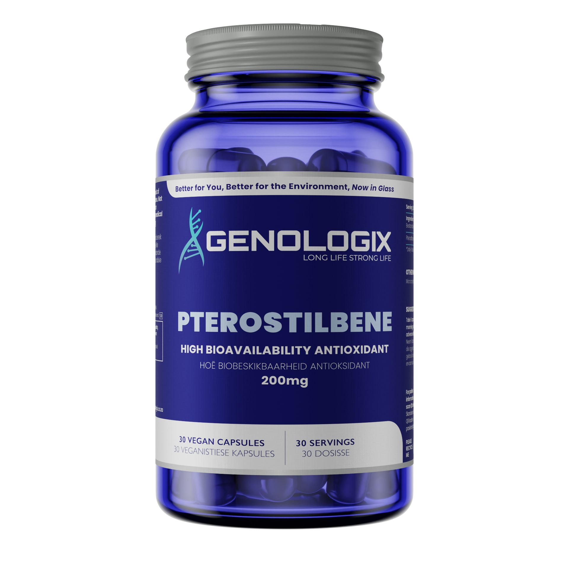 GENOLOGIX - Pterostilbene 200 mg - 30 Veg Capsules | One Life Health