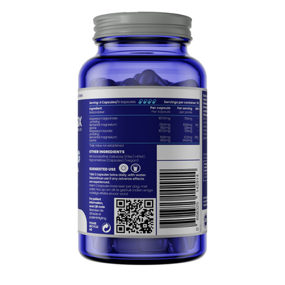 GENOLOGIX - BodyMag Magnesium Glycinate & Taurate 1500 mg - 120 Veg Capsules | One Life Health