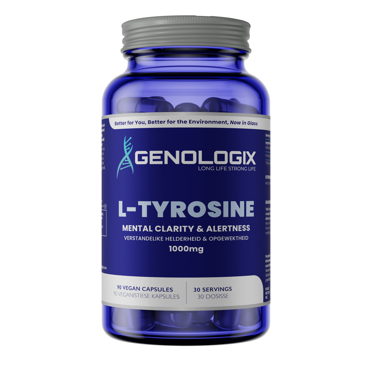 GENOLOGIX - L-Tyrosine 1000 mg - 90 Veg Capsules | One Life Health