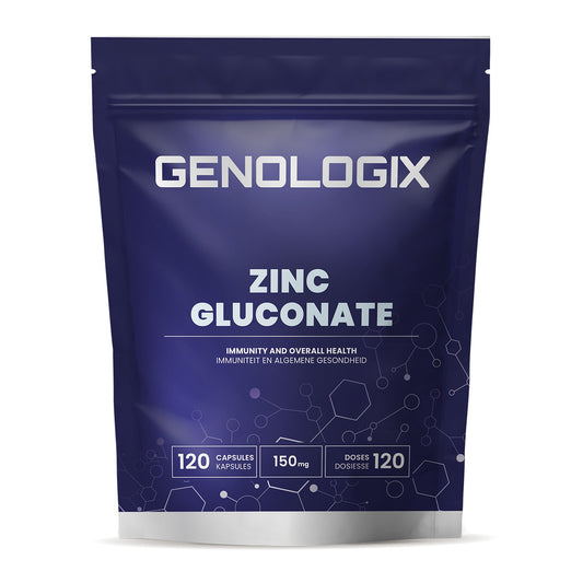 GENOLOGIX - Zinc Gluconate 150mg - 120 Capsules | One Life Health