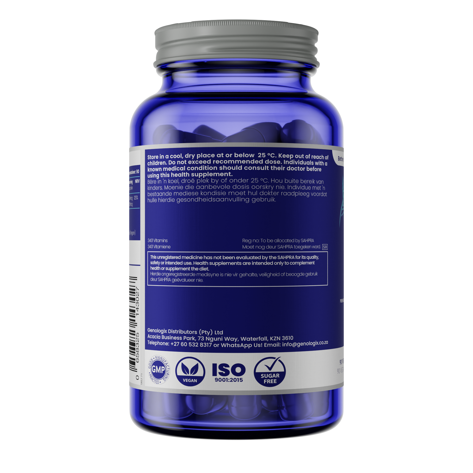 GENOLOGIX - Folate 500 mcg - 90 Veg Capsules | One Life Health