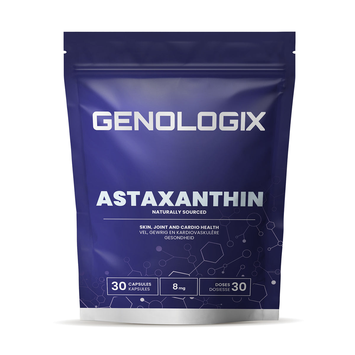 GENOLOGIX - Astaxanthin 8mg - 30 Veg Capsules | One Life Health