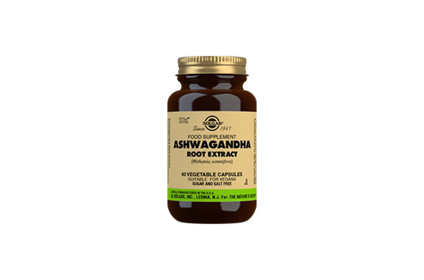 SOLGAR - Ashwagandha Root Extract – 60 Vegetable Capsules | One Life Health