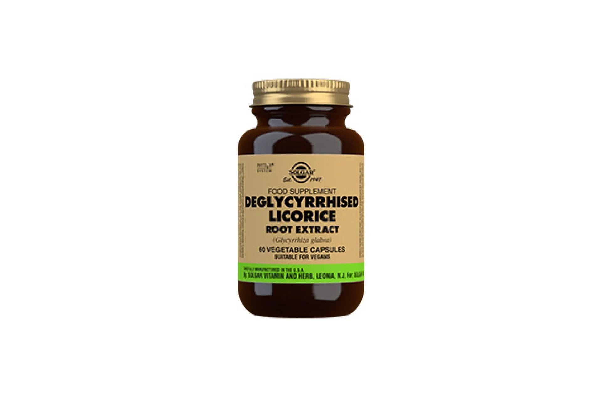 SOLGAR - Deglycyrrhised Licorice Root Extract - 60 Vegetable Capsules | One Life Health