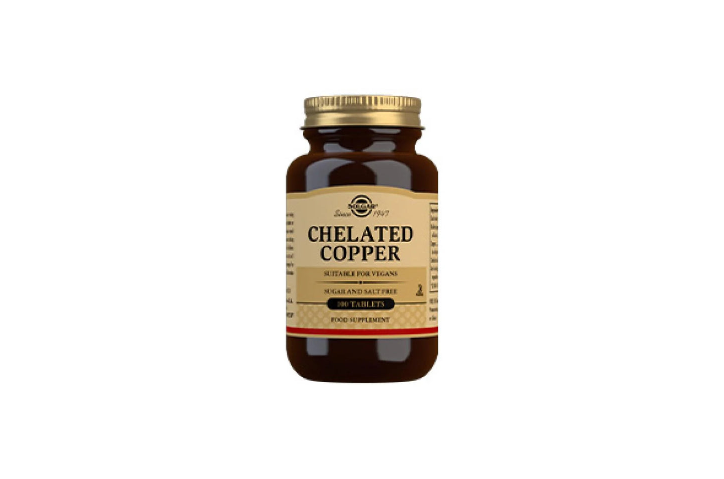 SOLGAR - Chelated Copper - 100 Tablets | One Life Health