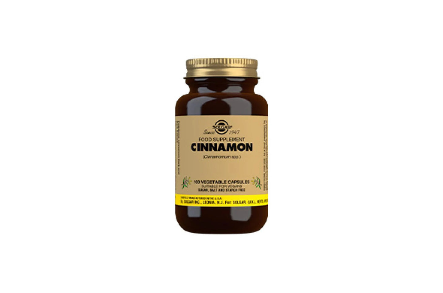SOLGAR - Cinnamon Vegetable - 100 Capsules | One Life Health