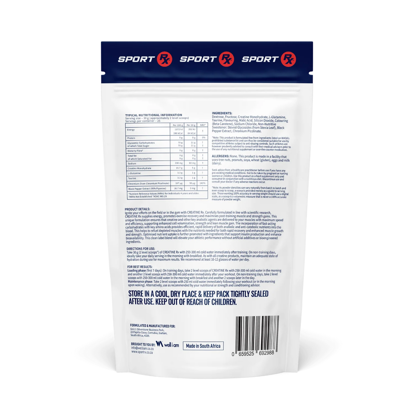 SPORT RX - Creatine Rx Mango & Orange - 750g | One Life Health