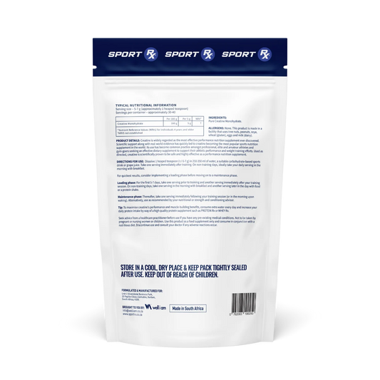 SPORT RX - 100% Pure Creatine Monohydrate - 200g | One Life Health