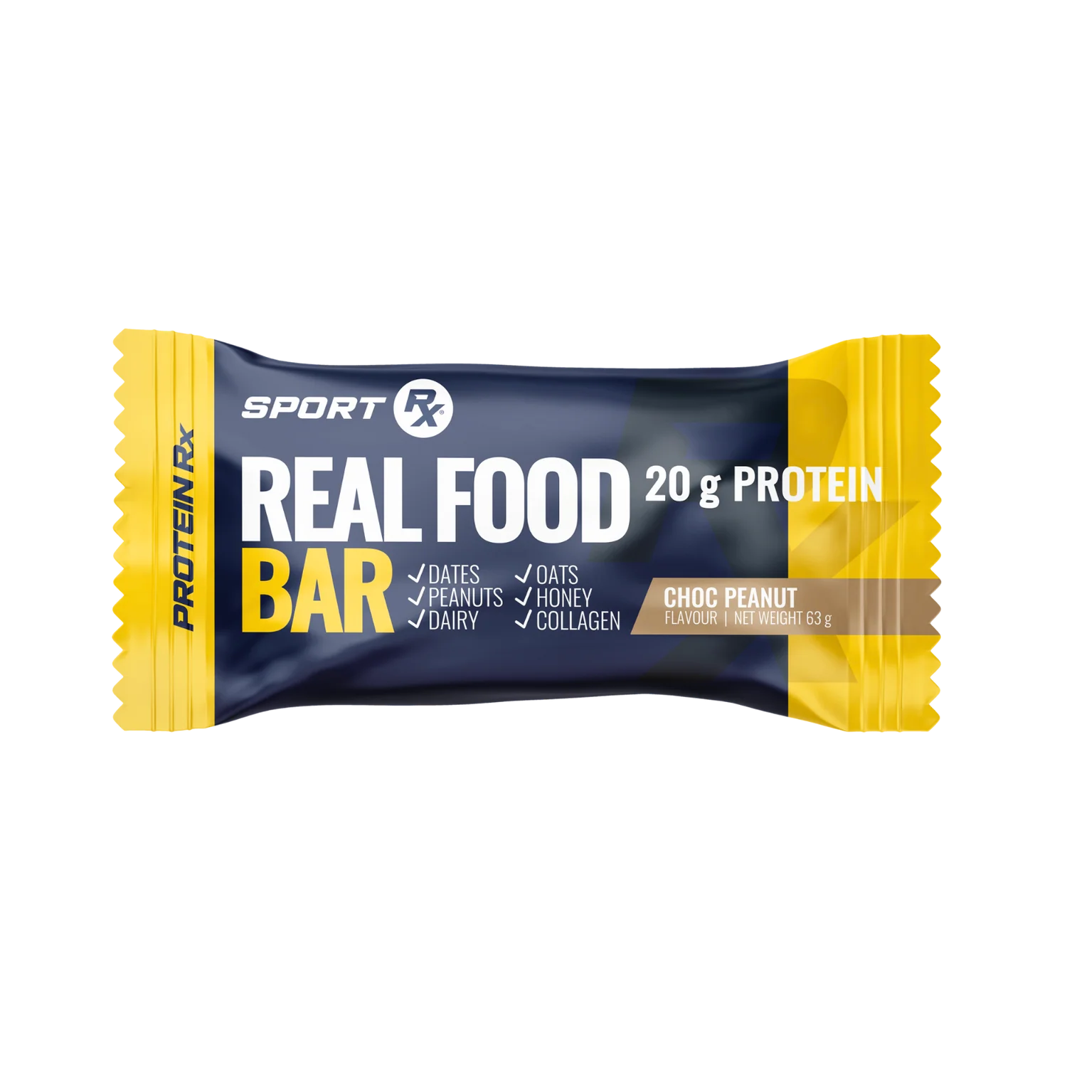 SPORT RX - Real Food Bar Choc Peanut - 63g | One Life Health