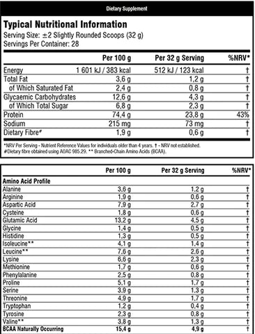 SSA CORE SERIES - Premium Whey - Vanilla Cream - 1.8kg | One Life Health