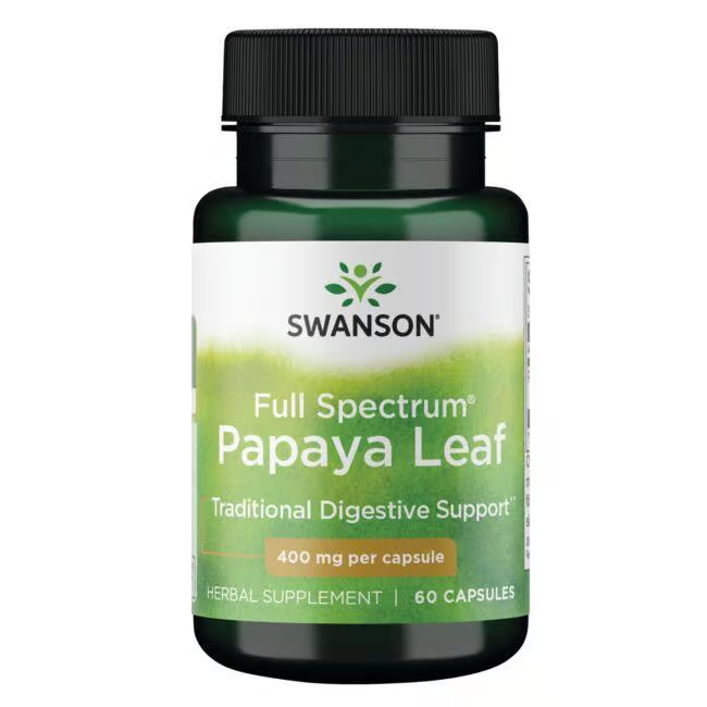 SWANSON - Full Spectrum Papaya Leaf - 60 Capsules | One Life Health