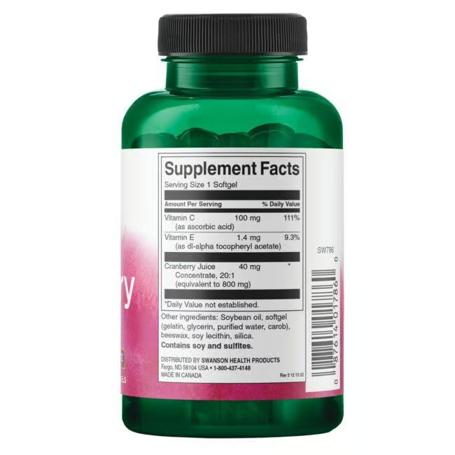 SWANSON - Cranberry 20:1 Concentrate - 180 Soft Gels | One Life Health