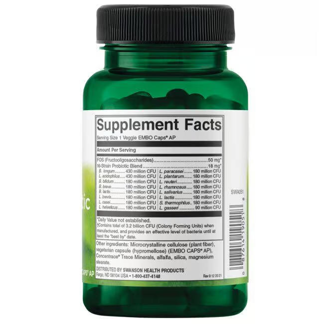 SWANSON - Dr. Stephen Langer's Ultimate 16 Strain Probiotic with FOS - 60 Veg Capsules | One Life Health