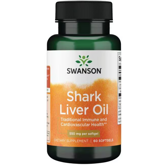 SWANSON - Shark Liver Oil 550 mg - 60 Softgels | One Life Health