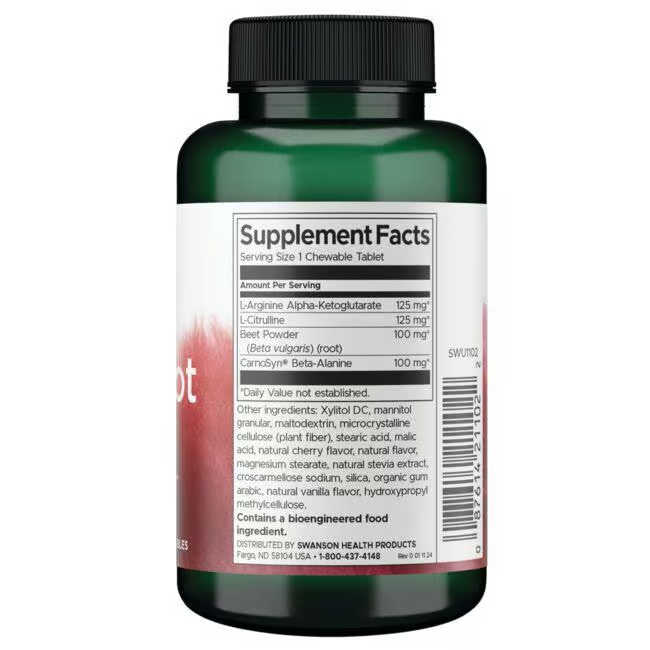 SWANSON - Beet Root NO+ - 60 Chewables | One Life Health