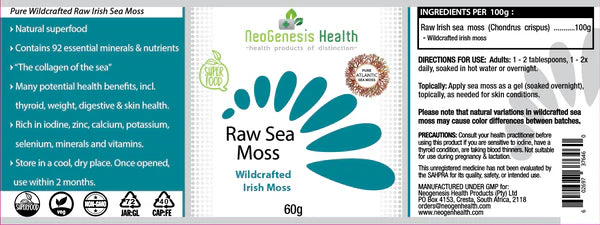NEOGENESIS HEALTH - Raw Sea Moss - 60g | One Life Health
