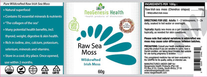 NEOGENESIS HEALTH - Raw Sea Moss - 60g | One Life Health