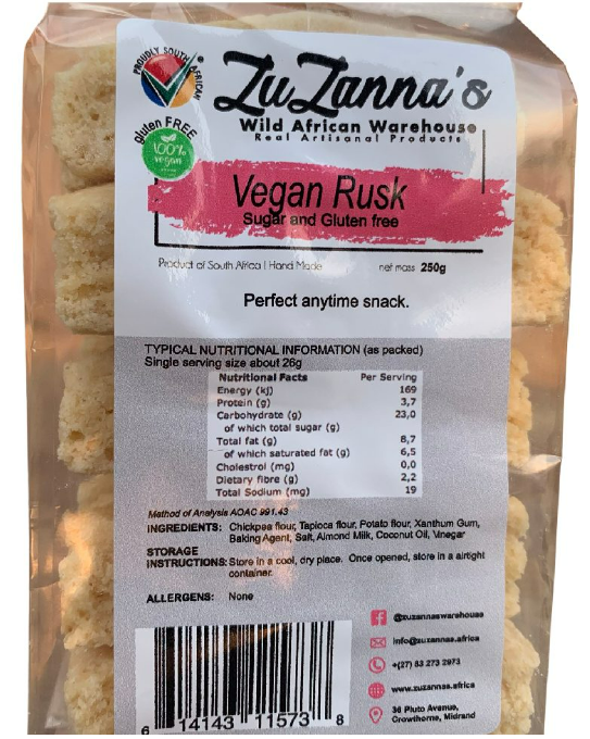 ZUZANNA'S - Vegan Rusks - 250g | One Life Health