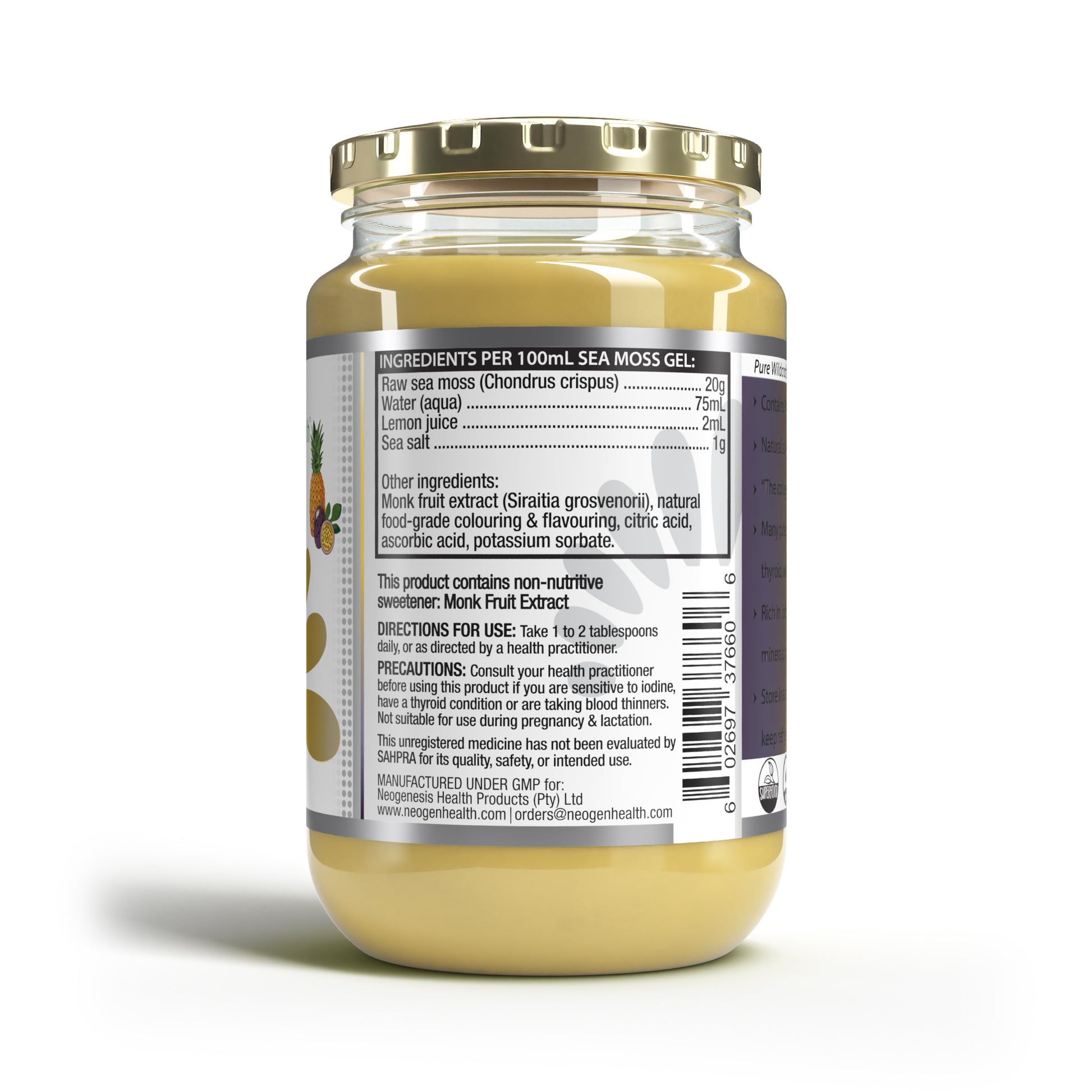 NEOGENESIS HEALTH - Sea Moss Gel Passionfruit and Pineapple - 375ml | One Life Health