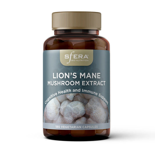 SFERA BIO NUTRITION - Lion’s Mane Mushroom Extract - 180 Capsules | One Life Health