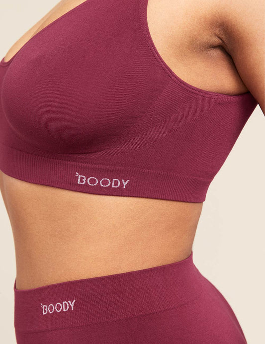 BOODY - Ladies Plum Padded Shaper Crop Bra - M | One Life Health