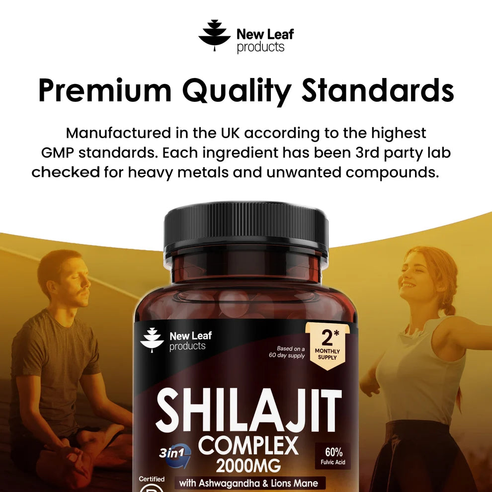 NEW LEAF - Shilajit 3 in 1 Complex - 120 Capsules