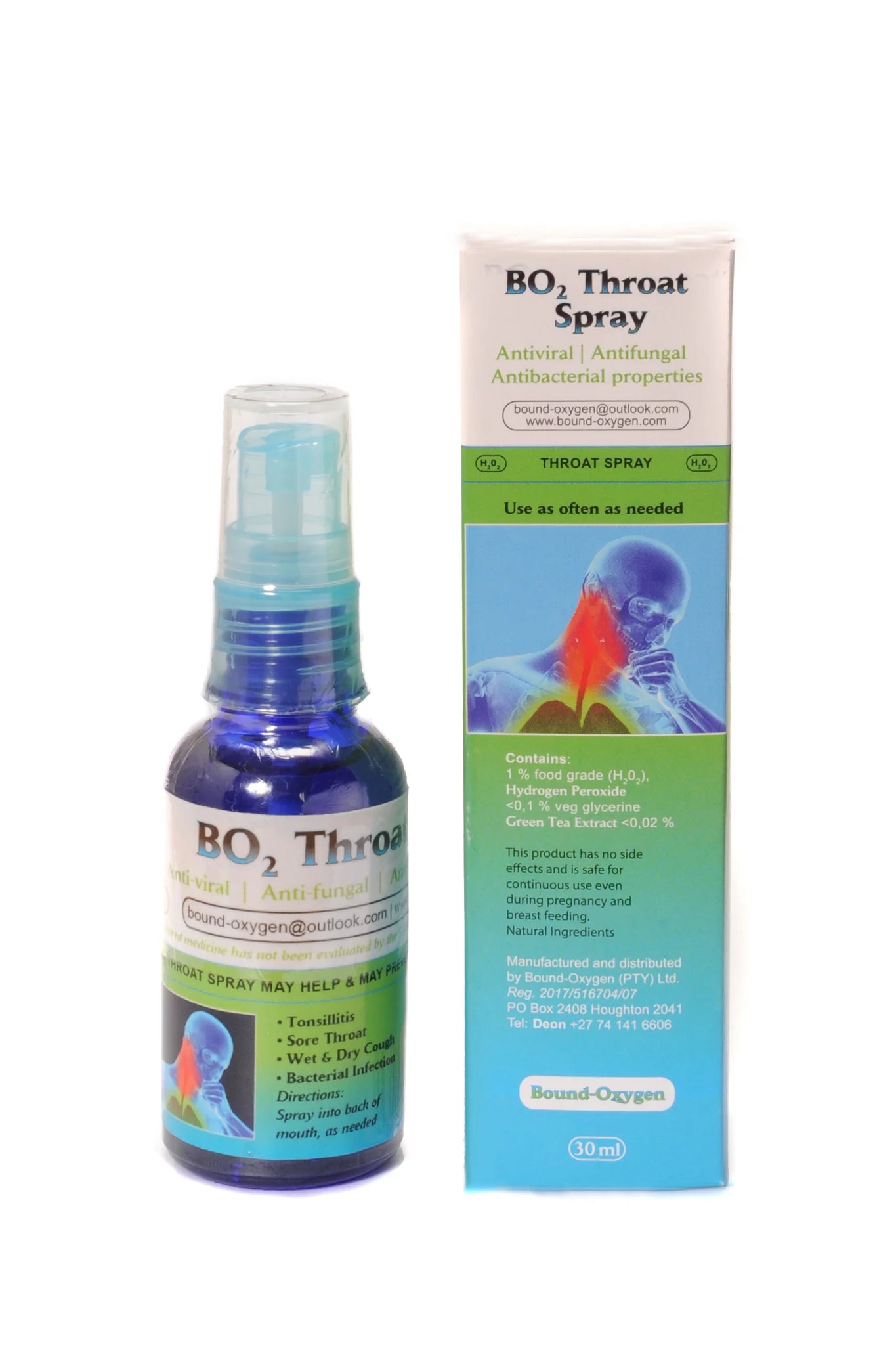 BOUND OXYGEN - BO2 Throat Spray - 30ml | One Life Health