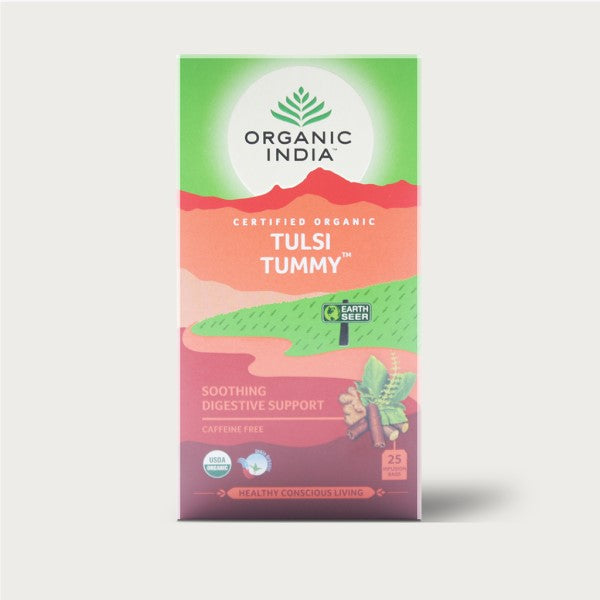 ORGANIC INDIA - Tulsi Tummy Tea - 25 Tea Bags | One Life Health