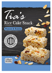 TIA'S MUESLI - Peanut & Raisin Rice Cake - 200g