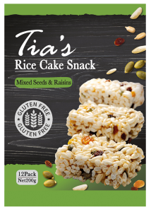 TIA'S MUESLI - Mixed Seeds & Raisins Rice Cake - 200g