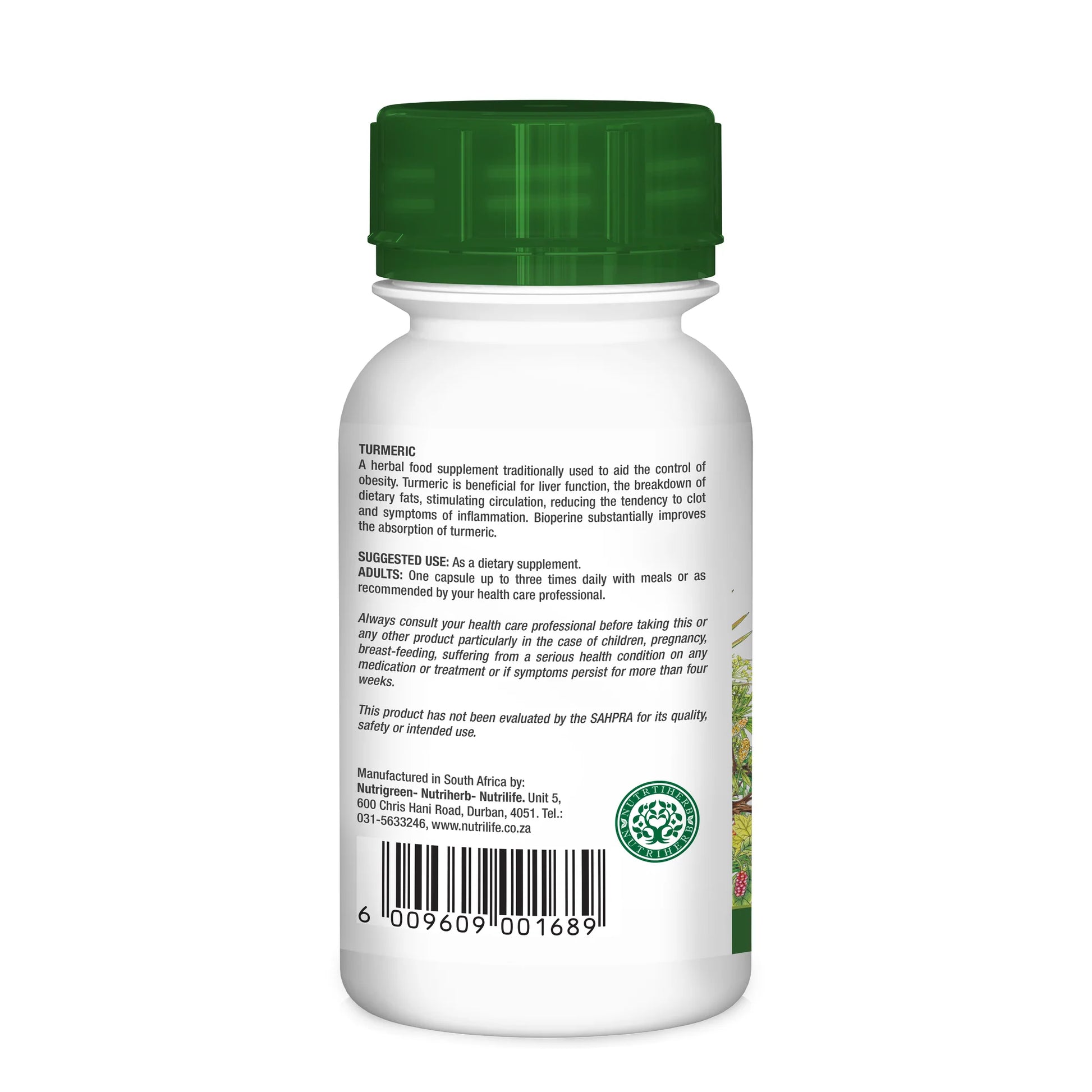 NUTRIHERB - Turmeric 60 Capsules | One Life Health