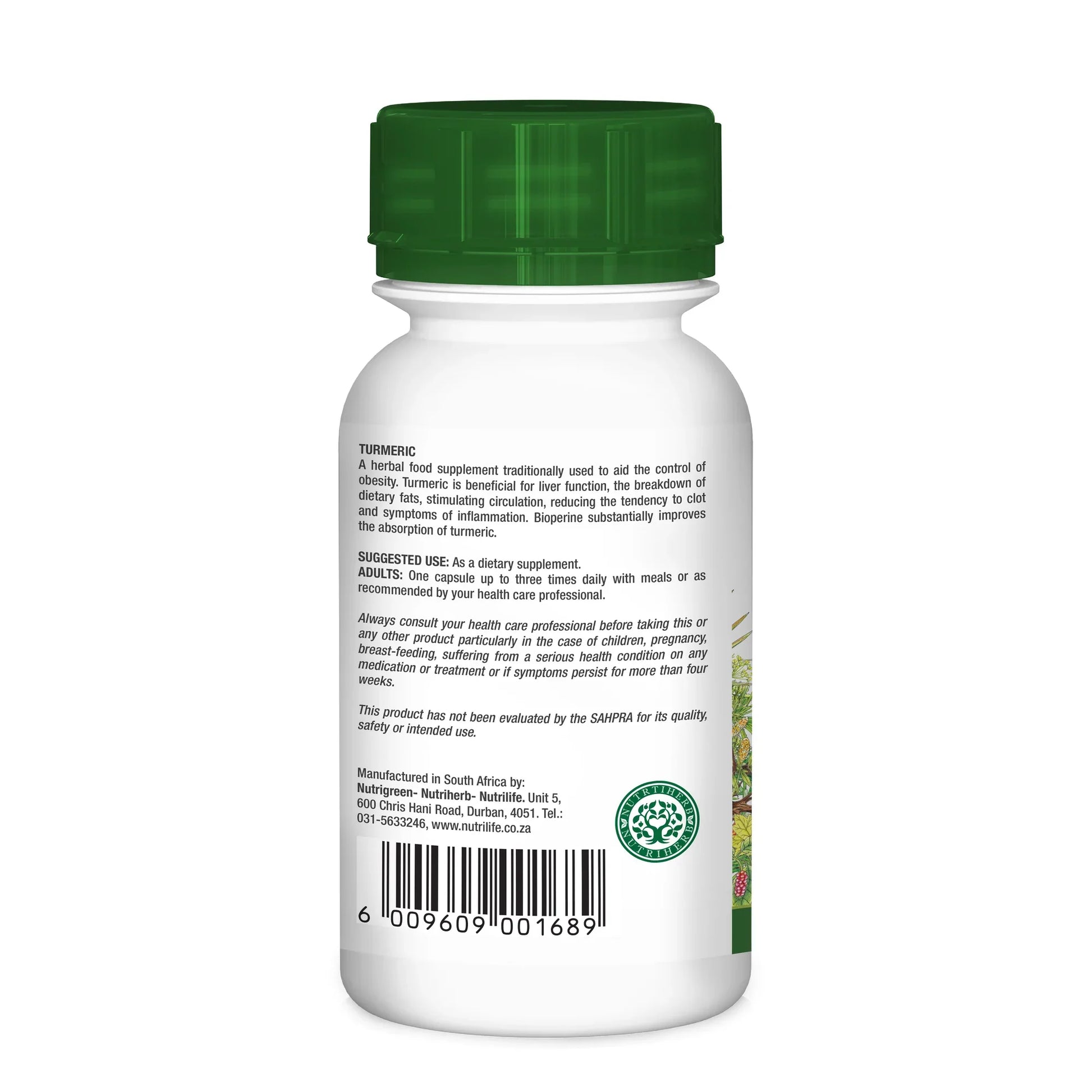 NUTRIHERB - Turmeric 60 Capsules | One Life Health