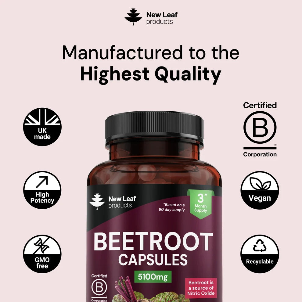 NEW LEAF - Beetroot + Black Pepper - 180 Capsules