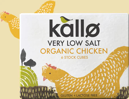 KALLO - Very Low Salt Organic Chicken – 6 Cubes 66g | One Life Health