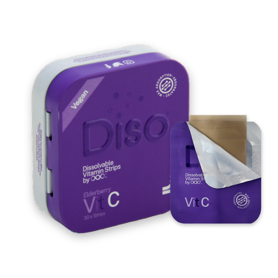DISO - Vitamin C with Elderberry Extracts - 30 Dissolvable Strips | One Life Health