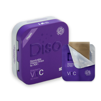 DISO - Vitamin C with Elderberry Extracts - 30 Dissolvable Strips | One Life Health
