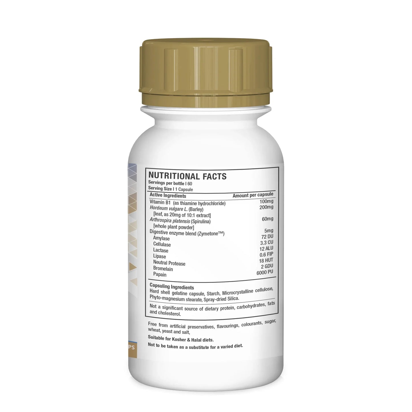NUTRILIFE - Vitamin B1 Thiamine 60 Capsules | One Life Health