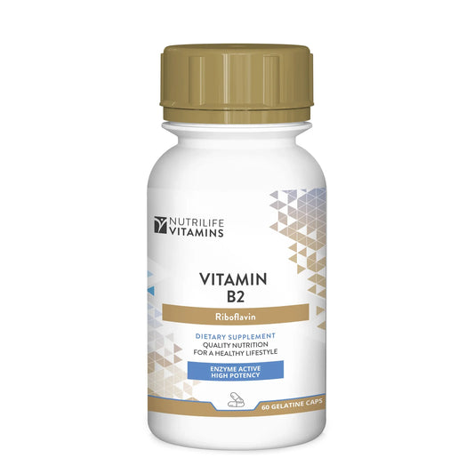 NUTRILIFE - Vitamin B2 Riboflavin 60 Capsules | One Life Health