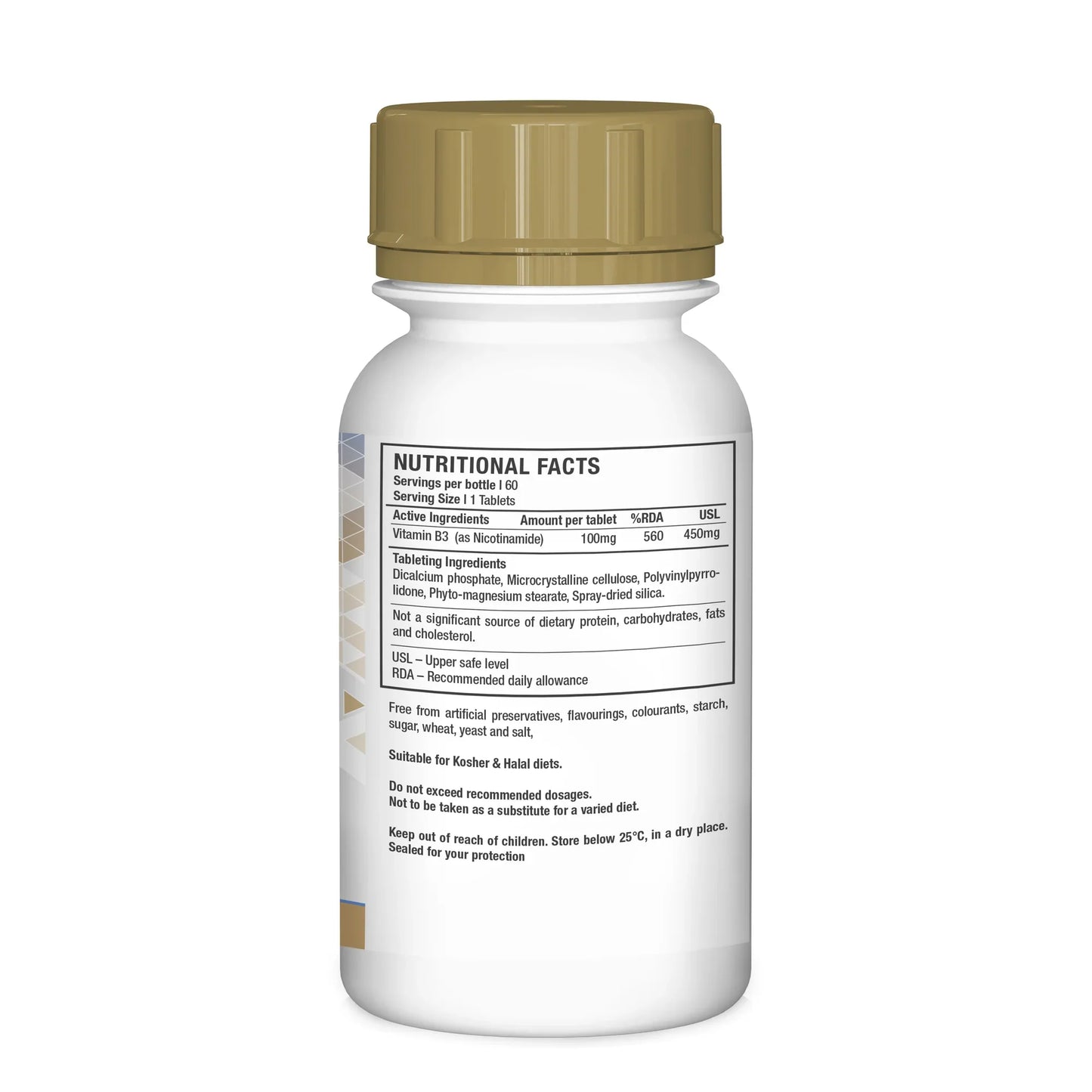 NUTRILIFE - Vitamin B3 Nicotinamide 100mg - 60 Capsules | One Life Health