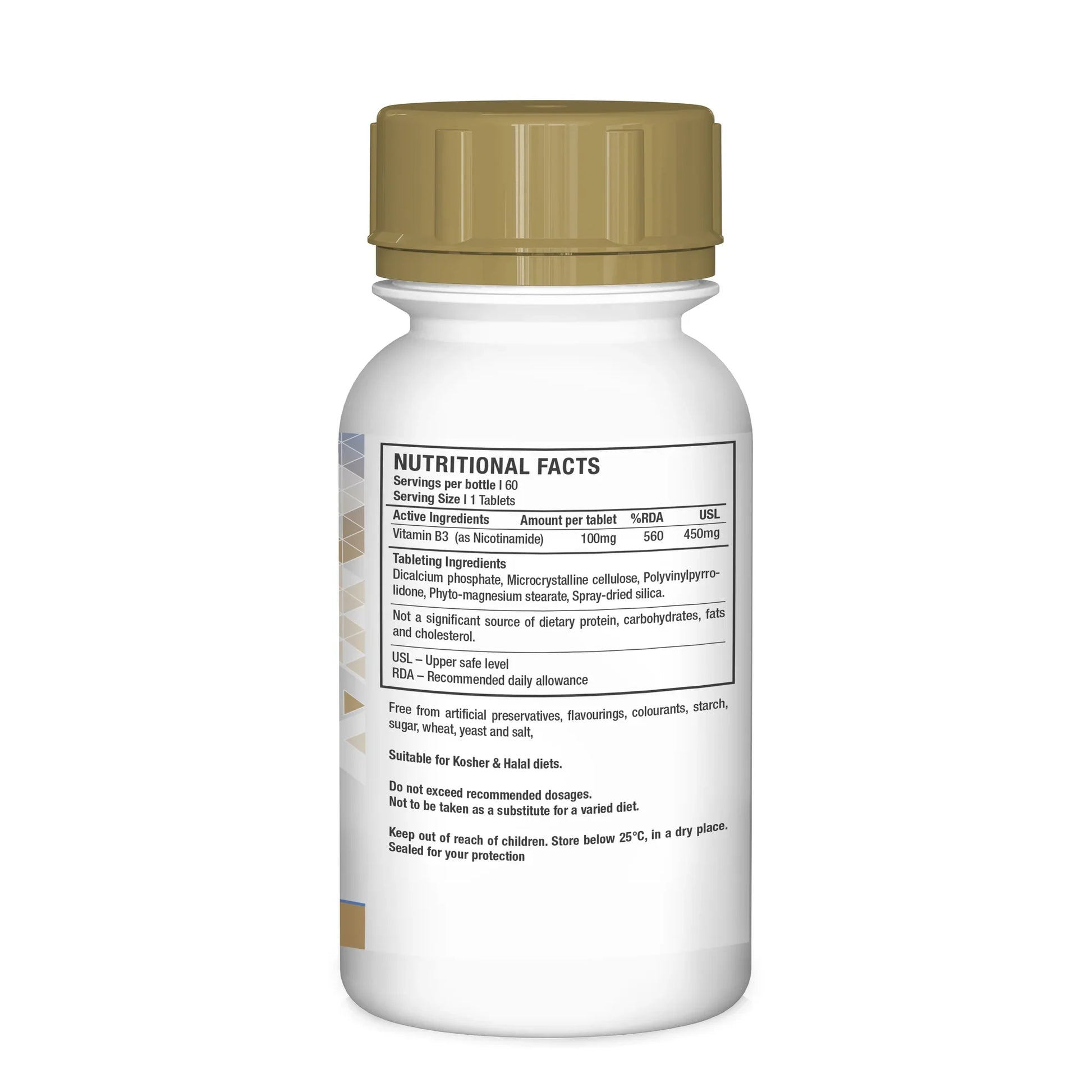 NUTRILIFE - Vitamin B3 Nicotinamide 100mg - 60 Capsules | One Life Health