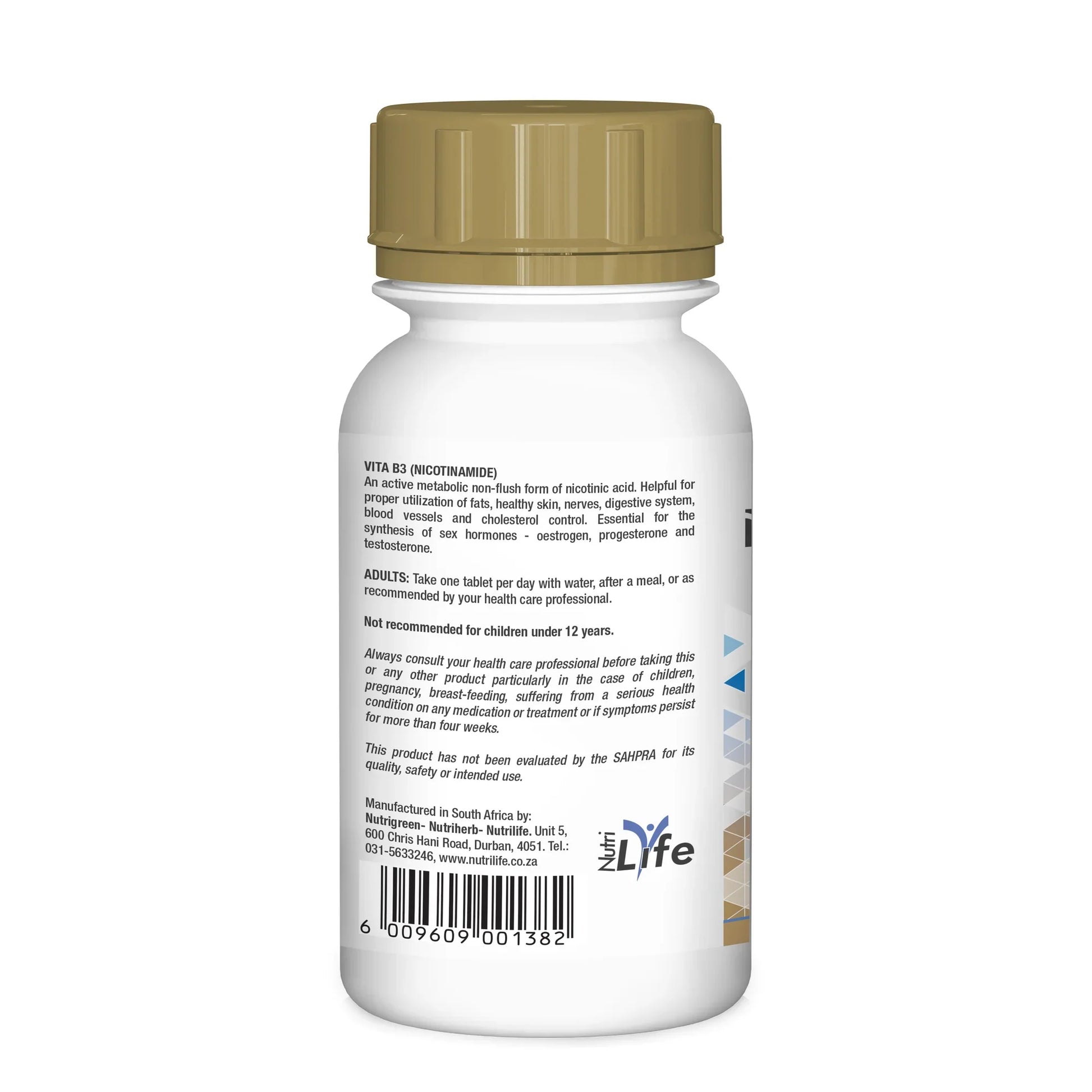 NUTRILIFE - Vitamin B3 Nicotinamide 100mg - 60 Capsules | One Life Health