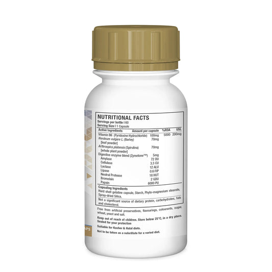 NUTRILIFE - Vitamin B6 Pyridoxine - 60 Capsules | One Life Health