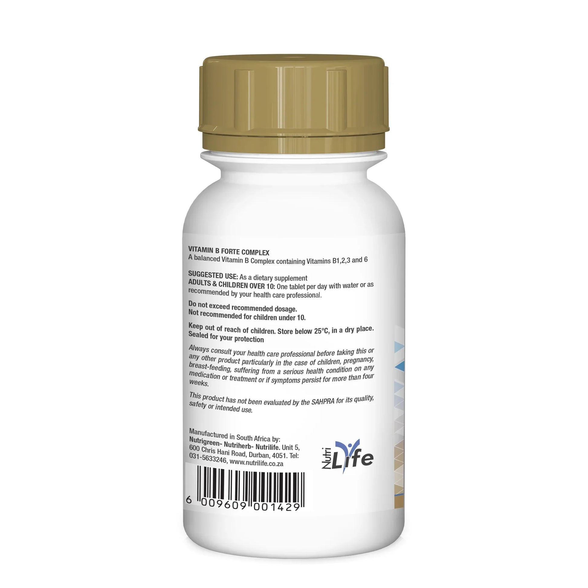 NUTRILIFE - Vitamin B Forte Complex 100 Tablets | One Life Health